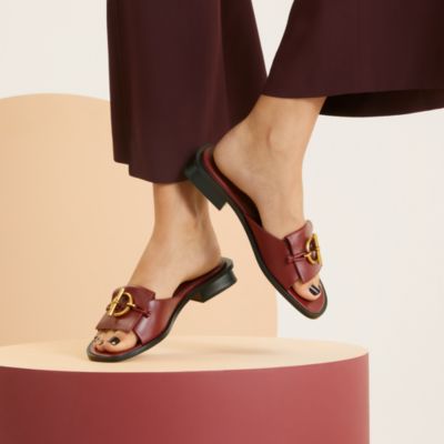 エルメス レッドサンダル 341/2サイズ レッド - レディス シューズ